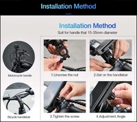 Bike Phone Mount Anti Shake and Stable Cradle Clamp with 360° Rotation Bicycle Phone Mount/Bike Accessories/Bike Phone Holder -Black 